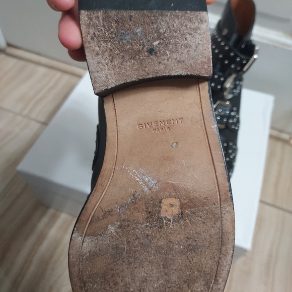 Givenchy Black Prue Studded Buckle Combat Bootie - Picture 5 of 11